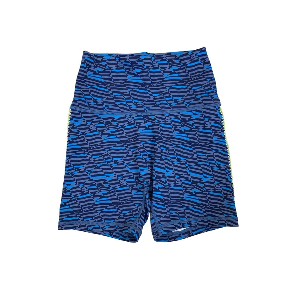Offline By Aerie Blue Pattern Biker Shorts High Rise Athletic S